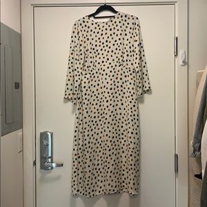 Polka dot H&M triangle open back dress